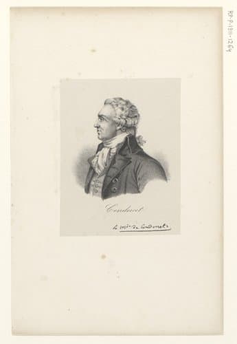 Portret van Nicolas de Condorcet by anonymous; veuve Delpech (Naudet)