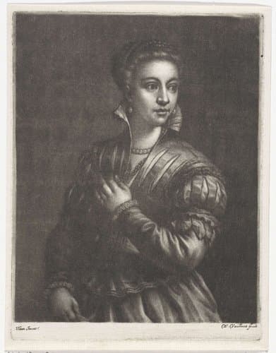 Vrouw in Venetiaanse kleding by Wallerant Vaillant
