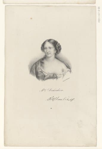 Portret van Antoinette Des Houlières by anonymous; veuve Delpech (Naudet)