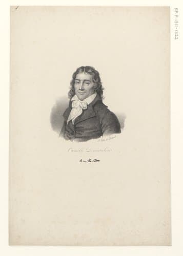Portret van Camille Desmoulins by anonymous; veuve Delpech (Naudet)