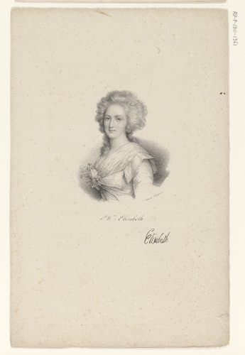 Portret van Elisabeth van Frankrijk by anonymous; veuve Delpech (Naudet)