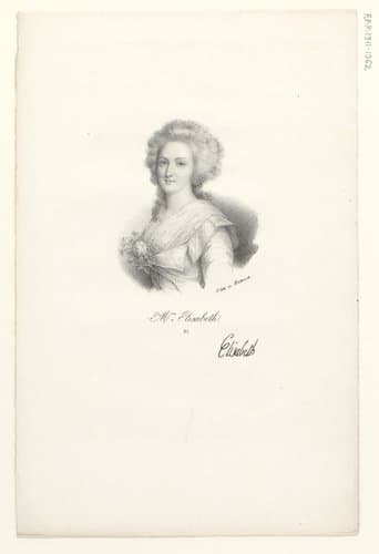 Portret van Elisabeth van Frankrijk by anonymous; veuve Delpech (Naudet)