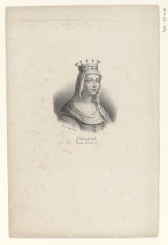 Portret van Ermengarde van Haspengouw by anonymous; veuve Delpech (Naudet)