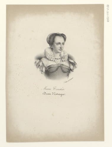 Marie Touchet, dame d'Entrague by anonymous; veuve Delpech (Naudet)
