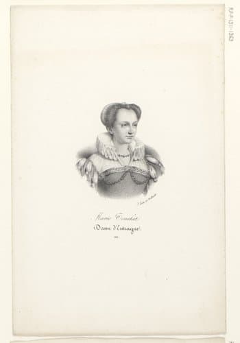 Portret van Marie Touchet by anonymous; veuve Delpech (Naudet)