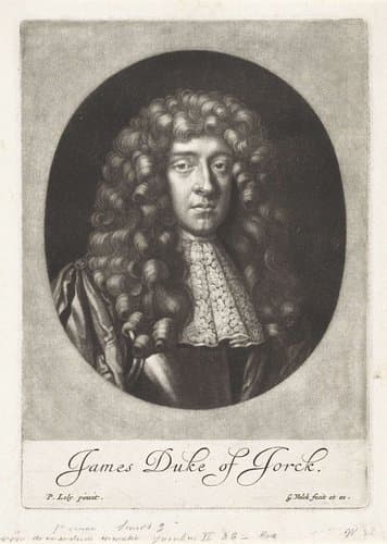 Portret van Jacobus II van Engeland by Gerard Valck