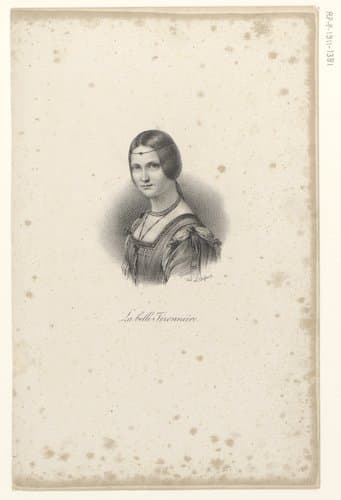 Portret van een onbekende vrouw by anonymous; veuve Delpech (Naudet)