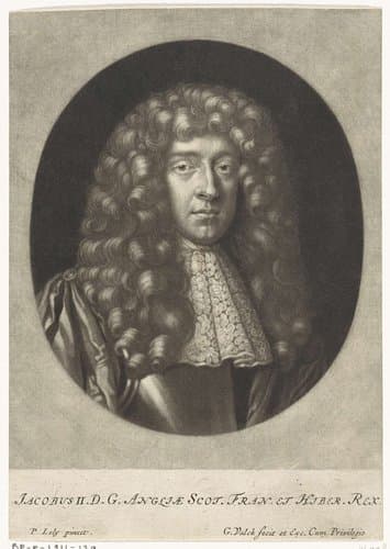 Portret van Jacobus II, koning van Engeland by Gerard Valck