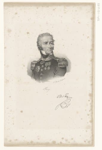 Portret van Maximilien Sébastien Foy by anonymous; veuve Delpech (Naudet)