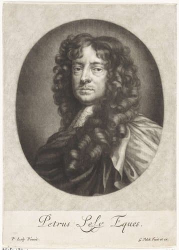 Portret van Sir Peter Lely by Gerard Valck