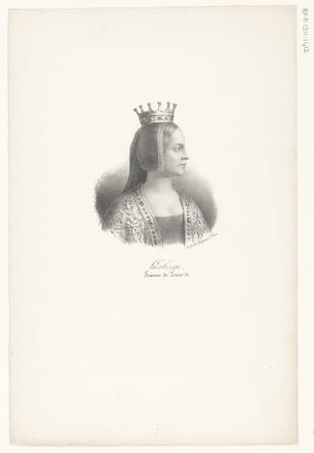 Portret van Gerberga van Saksen by anonymous; veuve Delpech (Naudet)