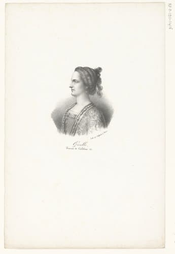 Portret van koningin Giselle by anonymous; veuve Delpech (Naudet)