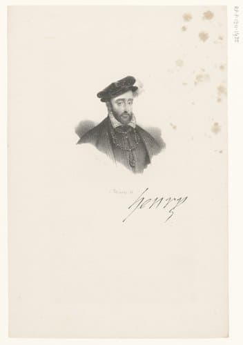 Portret van Hendrik II van Frankrijk by anonymous; veuve Delpech (Naudet)