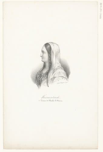 Portret van Ermentrudis van Orléans by anonymous; veuve Delpech (Naudet)