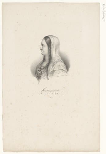 Portret van Ermentrudis van Orléans by anonymous; veuve Delpech (Naudet)