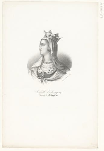 Portret van Isabella van Aragón by anonymous; veuve Delpech (Naudet)
