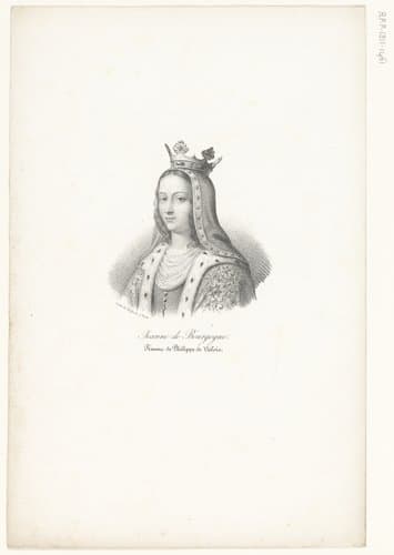 Portret van Johanna van Bourgondië by anonymous; veuve Delpech (Naudet)