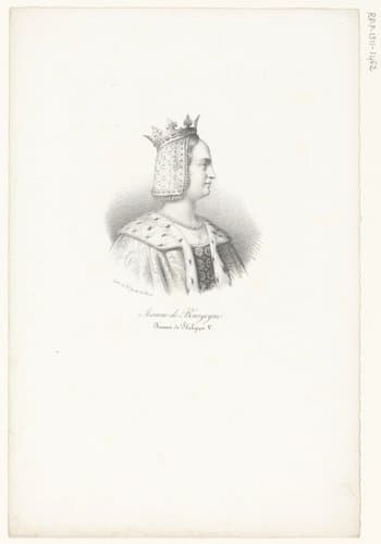 Portret van Johanna II van Bourgondië by anonymous; veuve Delpech (Naudet)
