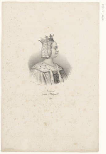 Portret van Johanna II van Bourgondië by anonymous; veuve Delpech (Naudet)