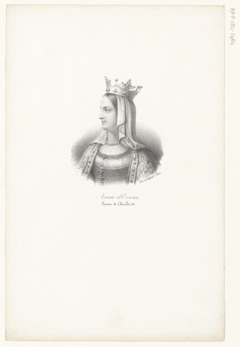 Portret van Johanna van Évreux by anonymous; veuve Delpech (Naudet)
