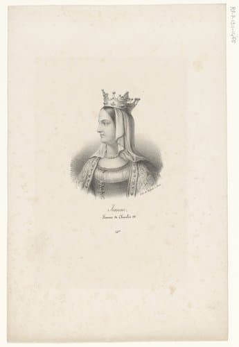 Portret van Johanna van Évreux by anonymous; veuve Delpech (Naudet)