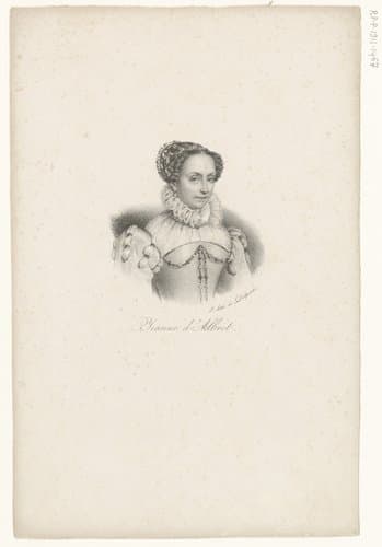 Portret van Johanna van Albret by anonymous; veuve Delpech (Naudet)