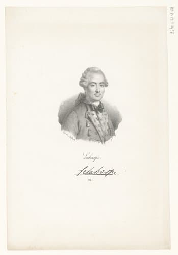 Portret van Jean-François de La Harpe by anonymous; veuve Delpech (Naudet)