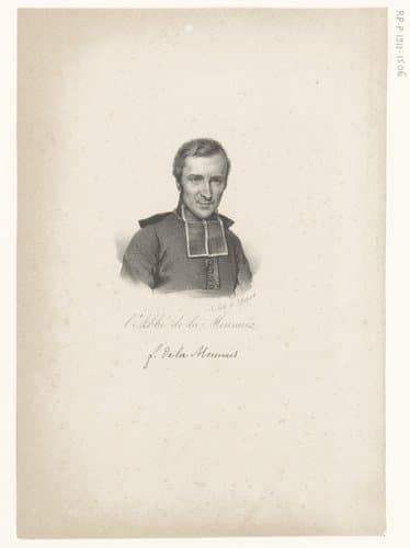 Portret van Hugues-Félicité Robert de Lamennais by anonymous; veuve Delpech (Naudet)