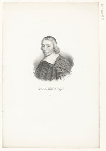 Portret van François de La Mothe Le Vayer by anonymous; veuve Delpech (Naudet)