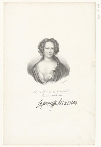 Portret van Marie-Anne de La Trémoille by anonymous; veuve Delpech (Naudet)