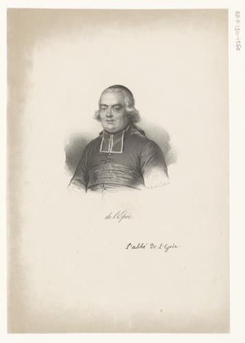 Portret van Charles-Michel de L'Épée by anonymous; veuve Delpech (Naudet)