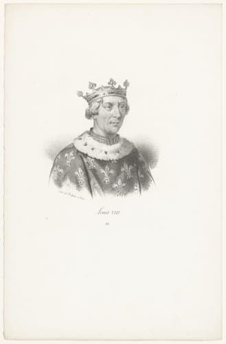 Portret van Lodewijk VIII van Frankrijk by anonymous; veuve Delpech (Naudet)