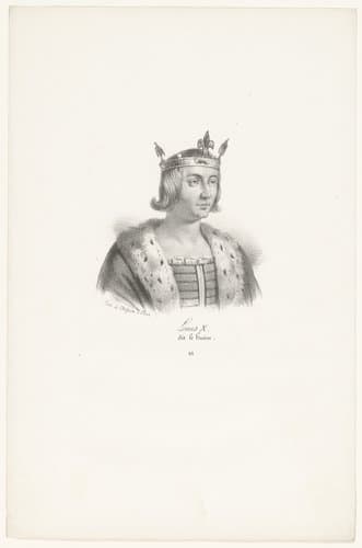 Portret van Lodewijk X van Frankrijk by anonymous; veuve Delpech (Naudet)