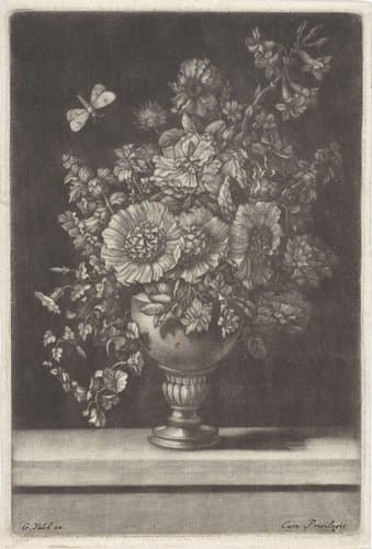 Bloemen in een vaas by anonymous