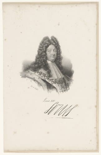 Portret van Lodewijk XIV van Frankrijk by anonymous; veuve Delpech (Naudet)