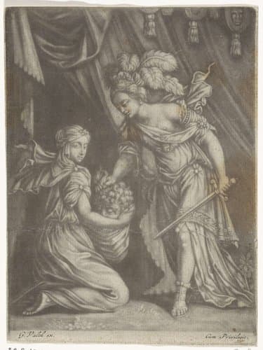 Judit met het hoofd van Holofernes by anonymous