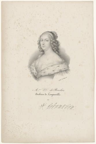 A.ne G.ve de Bourbon, duchesse de Longueville by anonymous; veuve Delpech (Naudet)