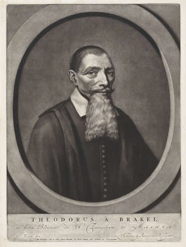 Portret van de predikant Theodorus a Brakel