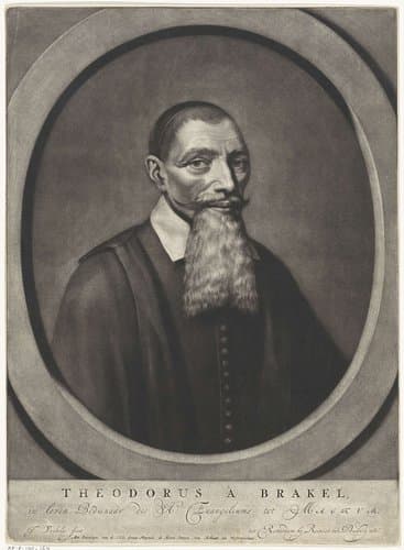 Portret van de predikant Theodorus a Brakel