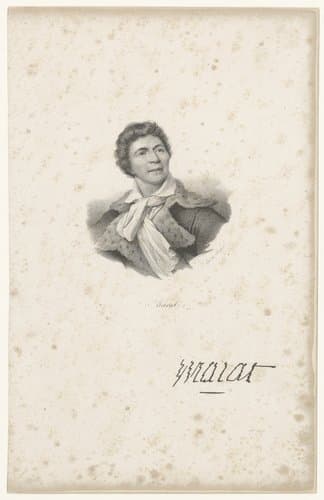 Portret van Jean-Paul Marat by anonymous; veuve Delpech (Naudet)