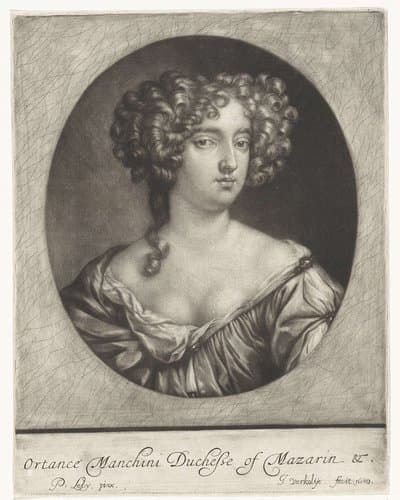 Portret van Hortense Manzini, hertogin van Mazarin by Jan Verkolje (I)
