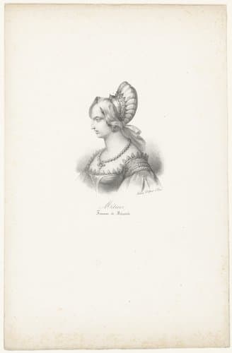 Portret van koningin Métina by anonymous; veuve Delpech (Naudet)