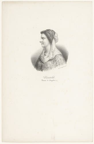 Portret van koningin Nantilde by anonymous; veuve Delpech (Naudet)