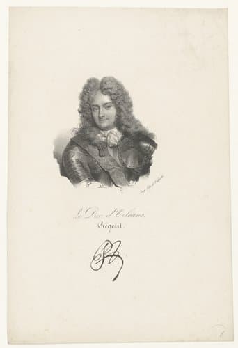 Portret van Filips van Orléans, Regent van Frankrijk by anonymous; veuve Delpech (Naudet)