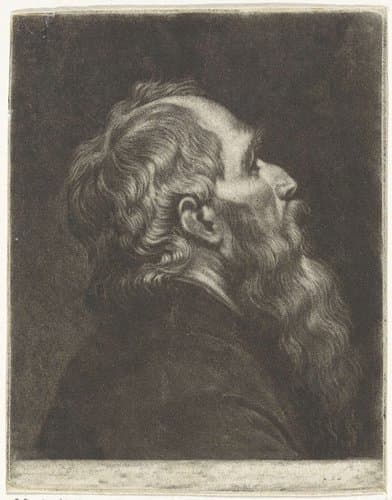 Buste van een man met een baard by Jan Verkolje (I)