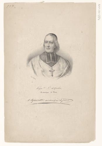 Portret van Hyacinthe-Louis de Quélen by anonymous; veuve Delpech (Naudet)