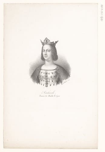 Portret van koningin Richardis by anonymous; veuve Delpech (Naudet)