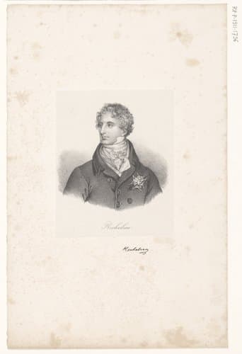 Portret van Armand-Emmanuel du Plessis de Richelieu by anonymous; veuve Delpech (Naudet)