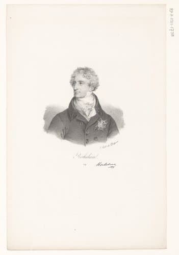 Portret van Armand-Emmanuel du Plessis de Richelieu by anonymous; veuve Delpech (Naudet)