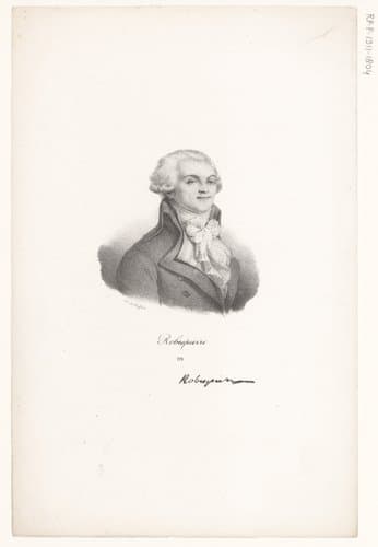 Portret van Maximilien de Robespierre by anonymous; veuve Delpech (Naudet)